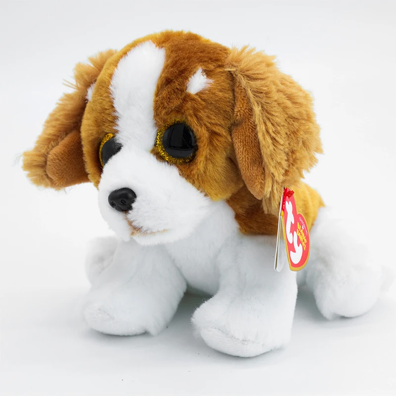 

15CM Ty Beanie Beagles Glittery Big Eyes Brown Dog with Big Ears Kawaii Soft Stuffed Plush Animal Doll Kids Toys Birthday Gifts