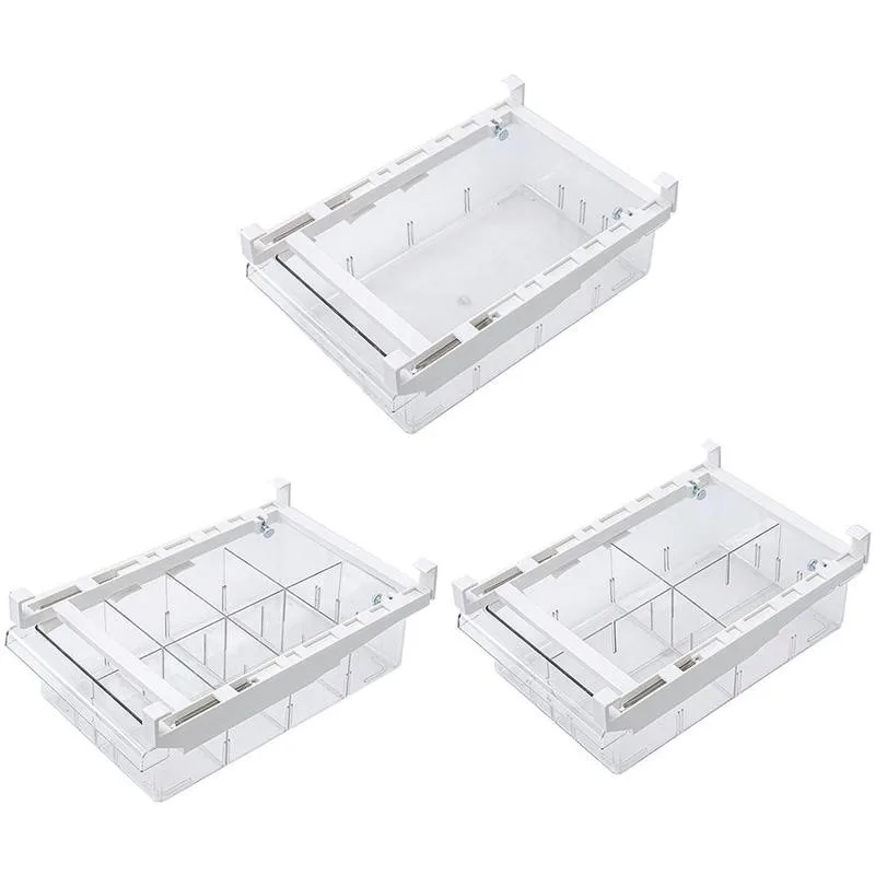 

Transparent Refrigerator Storage Box Compartment Organizer Fridge Bin Containers Keeping Refrigerated Storage Food Drawer
