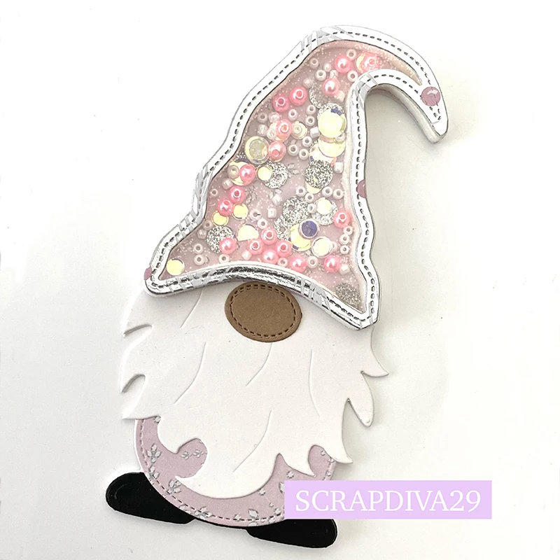 

Шейкер-гном, металлический трафарет для скрапбукинга