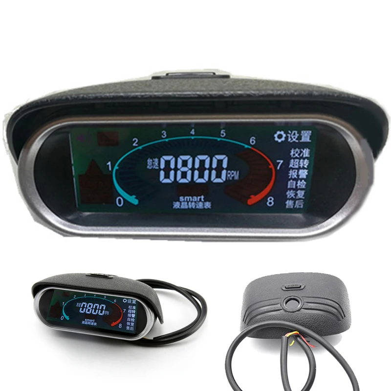 Автомобильный Тахометр RU цифровой тахометр с ЖК-дисплеем 12 В 9999 об/мин