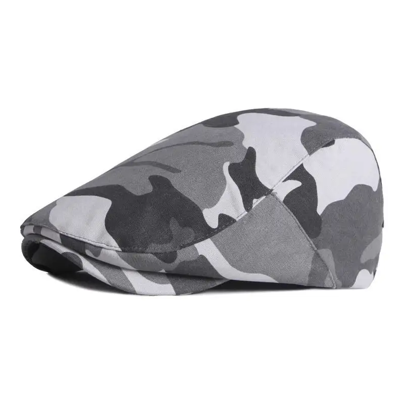 

2021 Cotton four seasons camouflage print Newsboy Caps Flat Peaked Cap Men and Women Painter Beret Hats 36