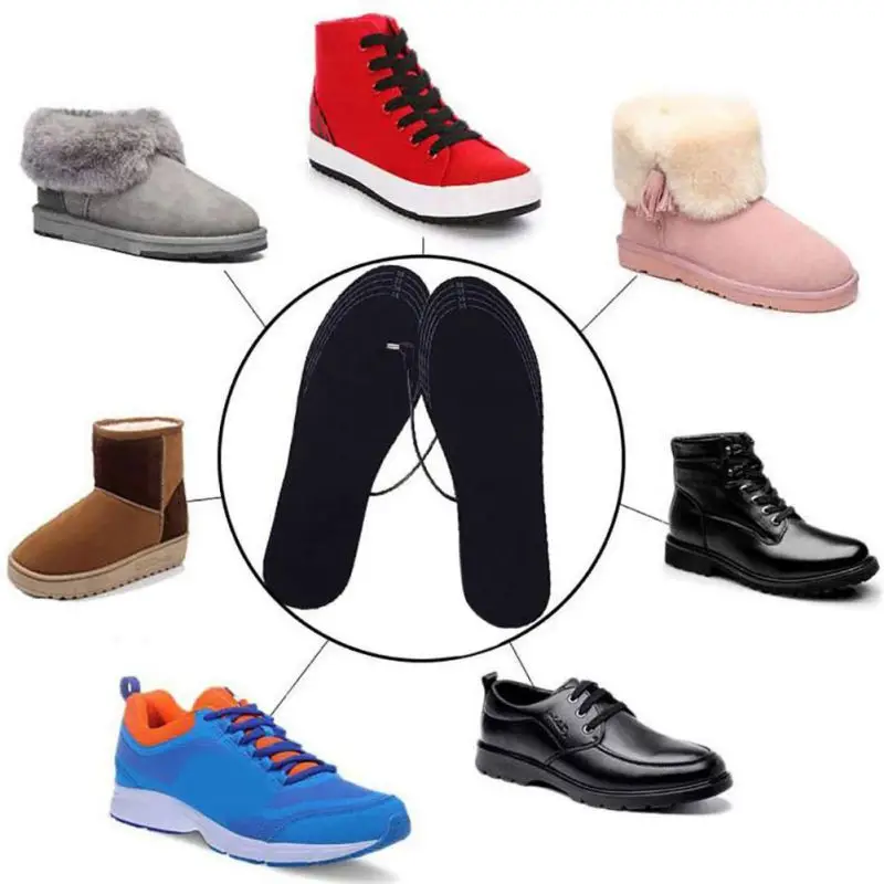 

USB Electric Heated Foot Insoles Breathable Cuttable Warm Winter Carbon Fiber Charging Insoles Deodorant