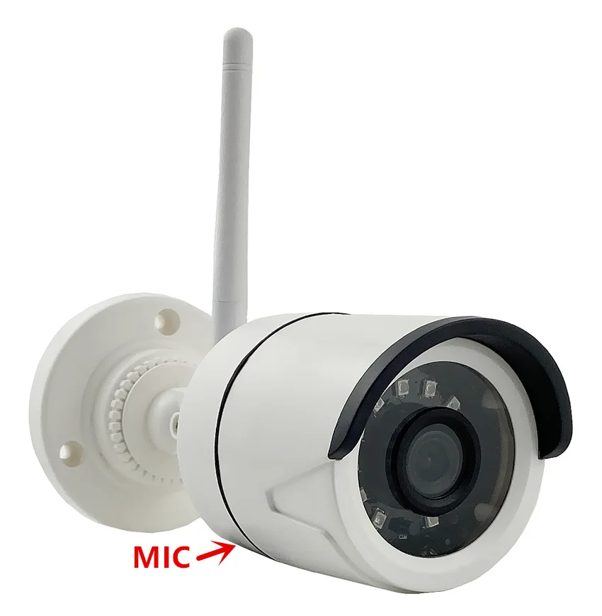 Беспроводная цилиндрическая IP-камера 5MP 2MP с поддержкой Wi-Fi встроенный микрофон
