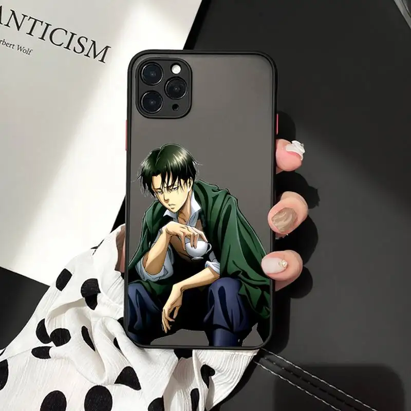 

Anime Japanese attack on Titan Phone Cases matte transparent For iphone 7 8 11 12 plus mini x xs xr pro max cover