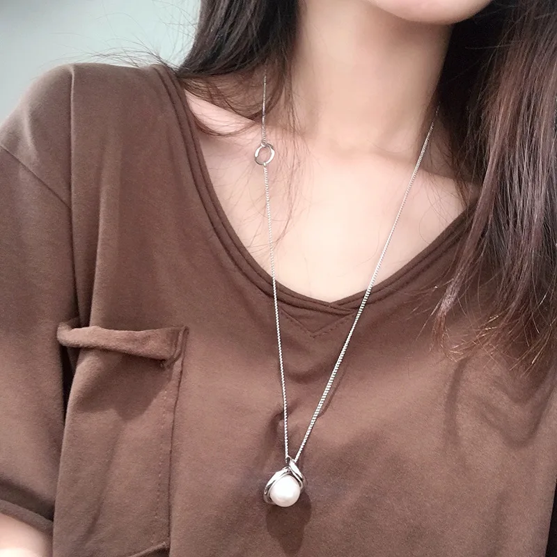 

Fashion Pendant Necklace Beautiful Jewelry Personality Classic Style Simple Pearl Shape Gift for Lovers Christmas 2019 new hot