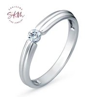 skm 14k white gold diamond rings for women vintage promise engagement rings anniversary luxury fine jewelry