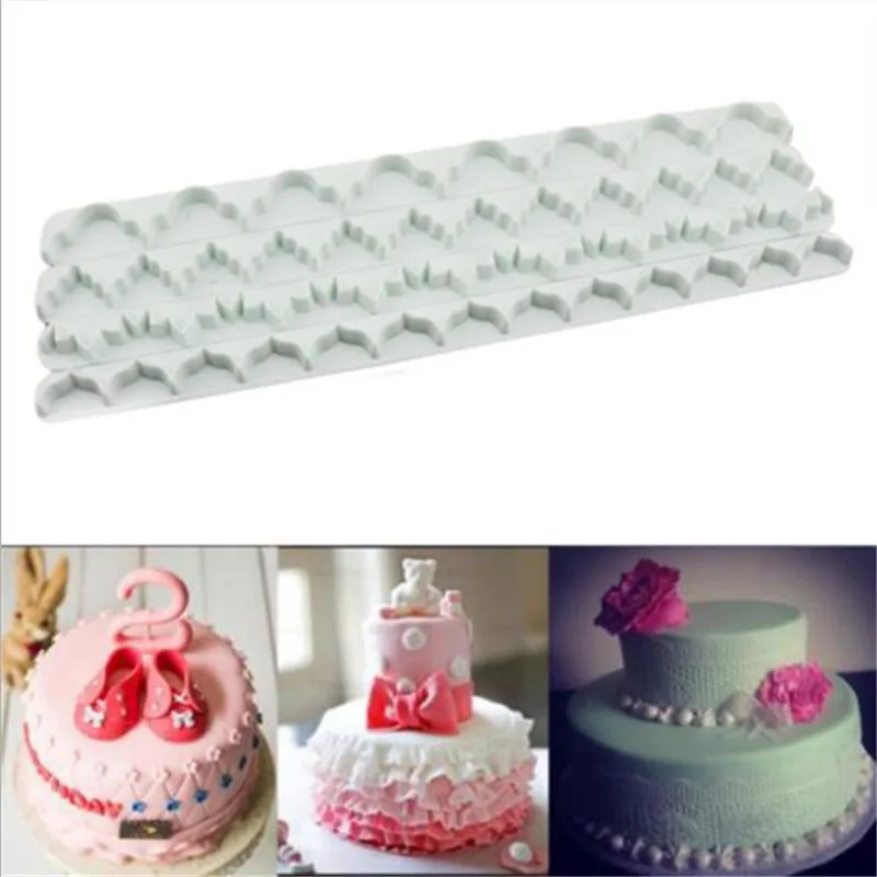 DIY Fondant торт тиснение цветок формочки для печенья пластиковые формы глазурь форма