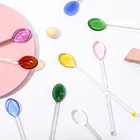 1 шт., стеклянные чайные ложки с длинной ручкой