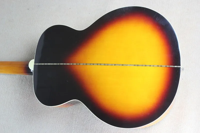 Высококачественная однотонная ель Топ 12 струн J200 sunburst цветная Акустическая