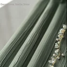 Плотные шторы в японском стиле, занавески в скандинавском стиле, готовые занавески зеленого цвета маття для гостиной, детской комнаты, на заказ