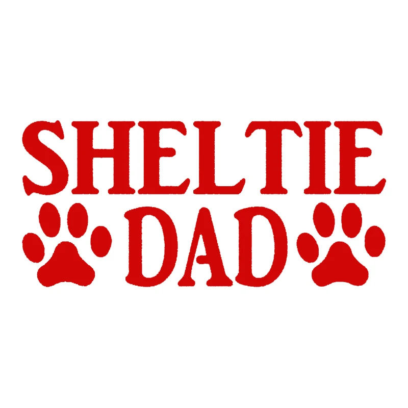 

EmpireYing 3 Sizes 8 Colors Sheltie Dad Car Sticker Father's Day Vinyl Decal Dog Shetland Sheepdog Scottish Terrier Hound Gifts