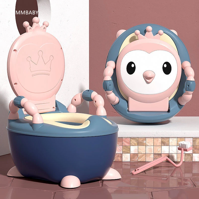 

Роскошное детское сиденье для унитаза для маленьких мальчиков и девочек, Портативная подставка для кровати, удобная спинка, мультяшная Кор...