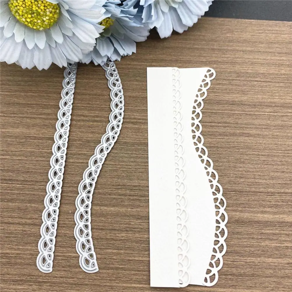 

2021 New Lace Wave Metal Cutting Dies Paper Cut Card Making Template For DIY Scrapbooking Decorative Craft Mold Stamp And Dies