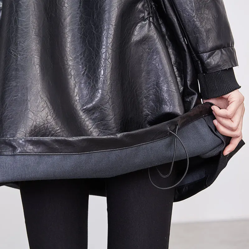 

XITAO PU Women Dress Fashion New Women Pullover Small Fresh Full Sleeve Goddess Fan 2021 Spring Autumn Loose Dress DZL2736