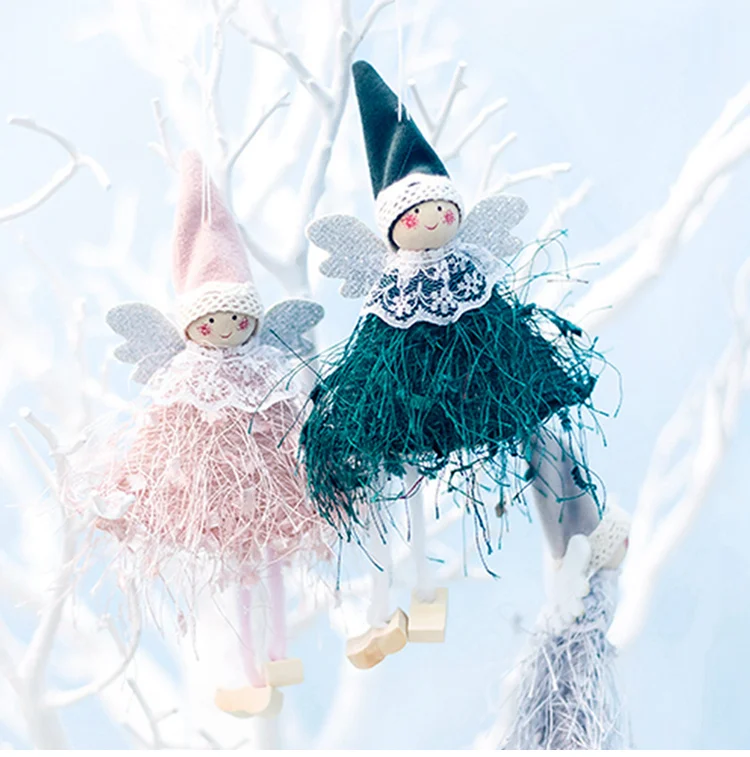 QIFU Christmas Angel Pendant Christmas Decor for Home Christmas Tree Ornaments Xmas Doll Gifts Cristmas Elf New Year
