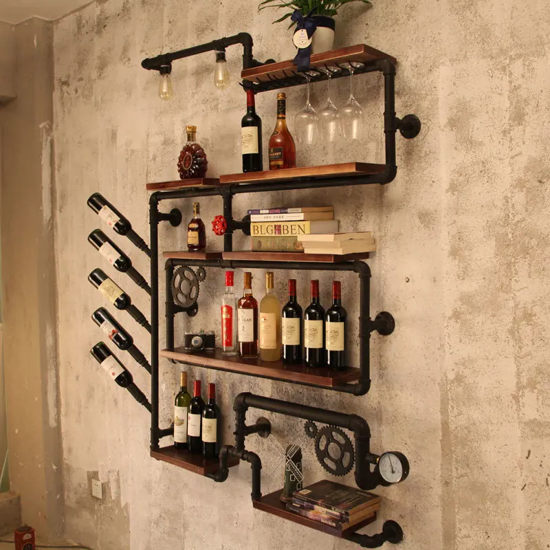 Набор Винных стеллажей 15% настенные полки для стеклянной посуды креативный