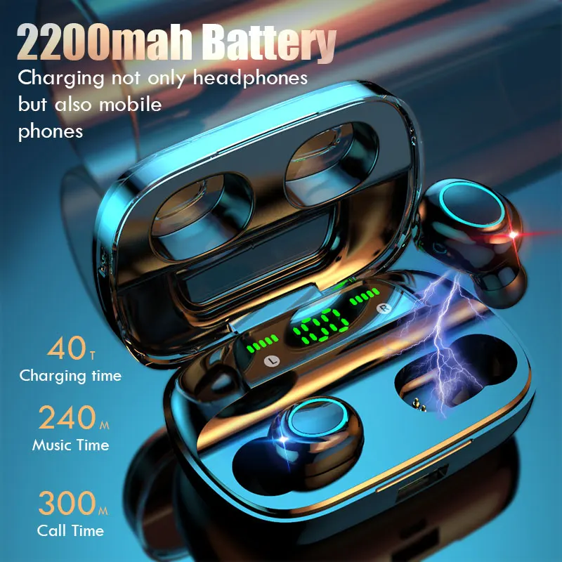 S11 TWS Bluetooth Wireless Headphones with Mic Sports Waterproof Earphone HIFI Stereo Noise Cancelling Headset Earbuds | Электроника