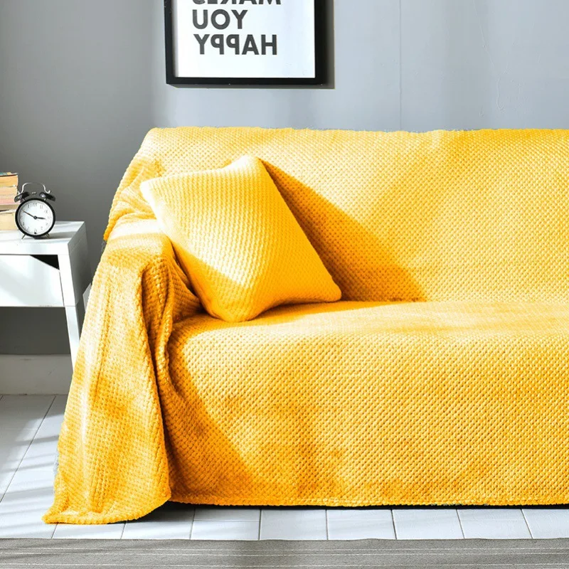 

Plush Plaids Throw Sofa Blanket for Sofa Cover Towel Knitted Nap Blanket Tablecloth Tapestry Home Bed Decoration