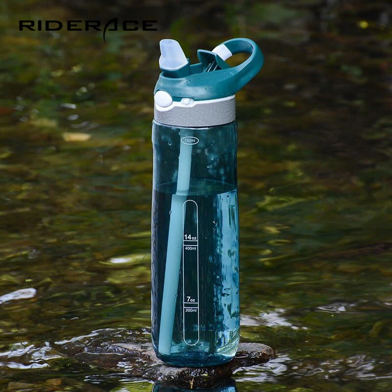

750ml Bicycle Water Bottle Portable Tritan Material Straw BPA Free Durable Outdoor Sports Shaker Fitness MTB Bike Drink Bottles