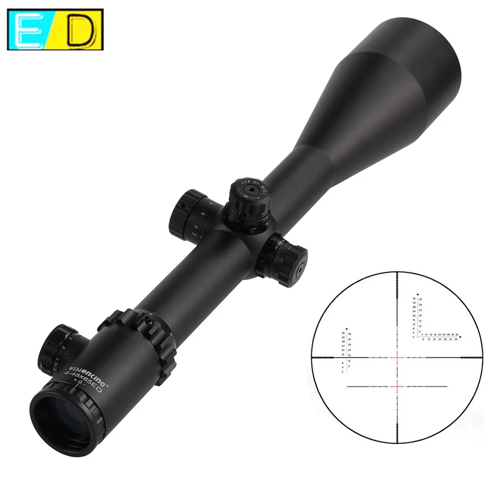 

Visionking 4-48x65 ED Riflescopes Long Range Shockproof Hunting Optical Sight Laser Aim Scope For .308 .30-06 .50 With Rings