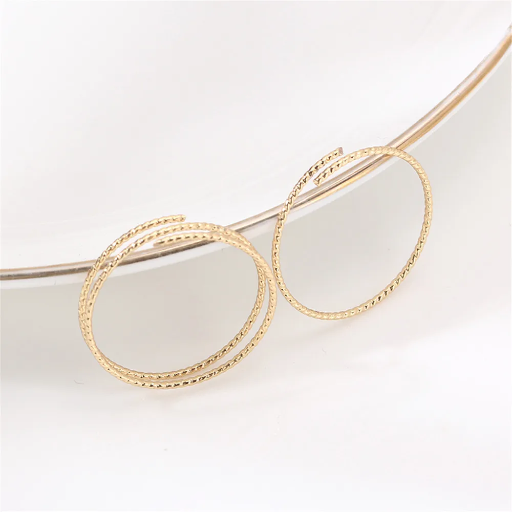 Domestic 14K Gold Filled Plated pearl ring opening adjustable DIY accessories