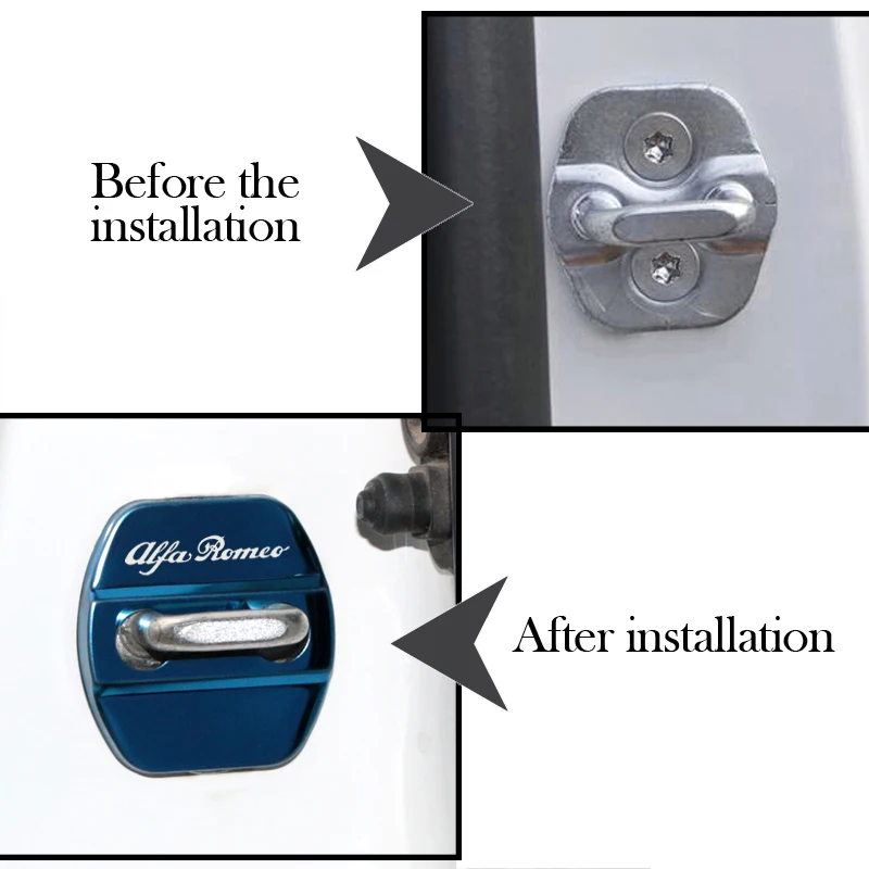 4 шт./лот автомобильный Стайлинг дверной замок из нержавеющей стали декоративный