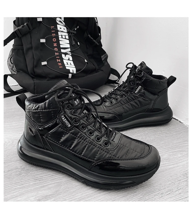 

Waterproof Winter Men Boots Warm Snow Boots Men Work Casual Shoes Sneakers High Top Rubber Ankle Boots plus size