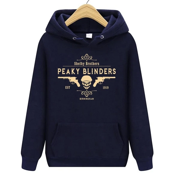 Демисезонные мужские толстовки с капюшоном надписью Peaky Blinders Shelby Brothers мужская