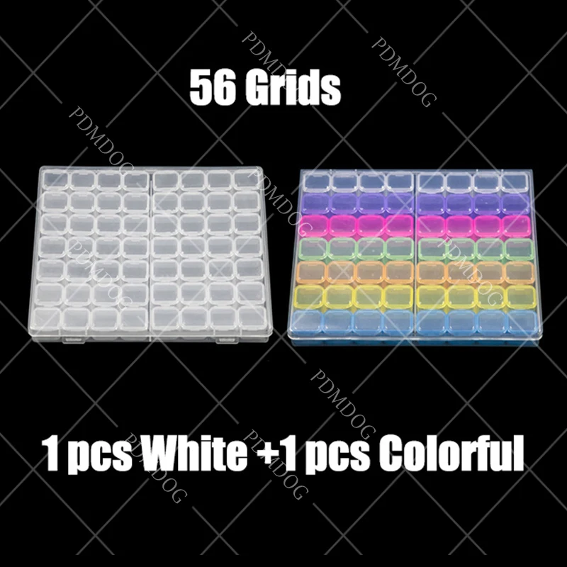 

56 ячеек, чехол для хранения алмазной живописи, бусины, алмазная живопись, полная дрель, Новое поступление, органайзер для хранения, коробка с...