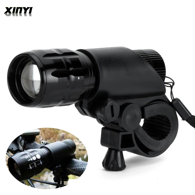 

Q5 2000LM 3 Modes Zoomable LED Torch Flashlight With Holder Front LED Bike Bicycle Lights Lamps Lantern For AAA Battery