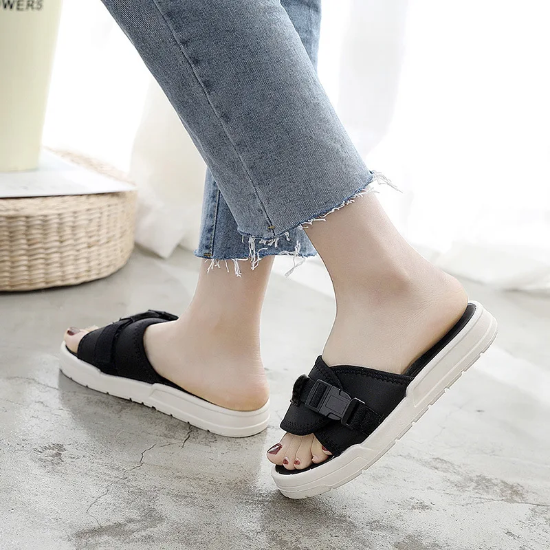 

Clear Heels Shoes Sports Women's Sandals 2021 Summer Suit Female Beige All-Match Med Beach New Comfort Girls Black Medium Flat F