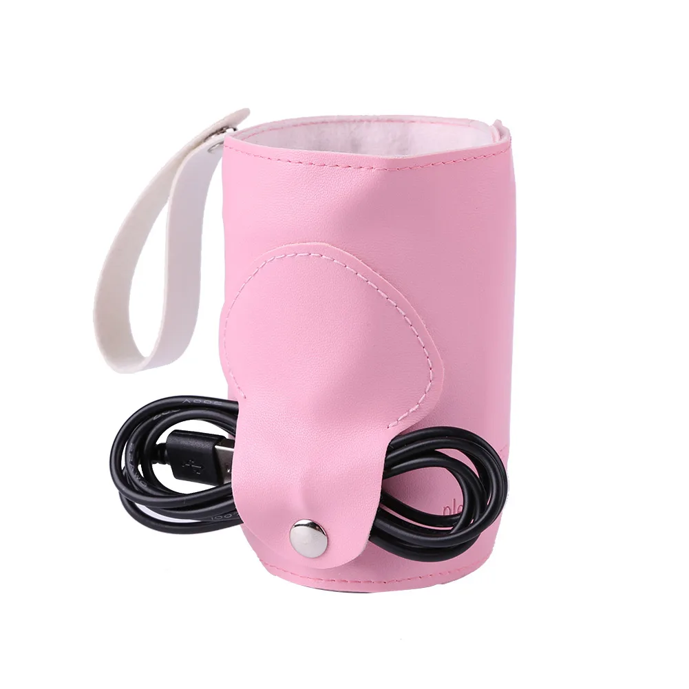 

Baby Bottle Warmer Heater PU Leather Infant Feeding Milk Cup USB Bottle Storage Bag Warmer Baby Feeding Accessories