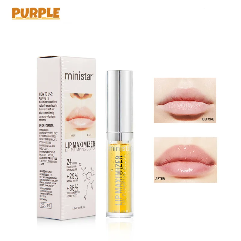 

5ml Sexy Plump Lip Plumper Lasting Moisturizing Lip Gloss Lips Repairing Reduce Fine Lines Lip Balm Lipstick Cosmetics TSLM2