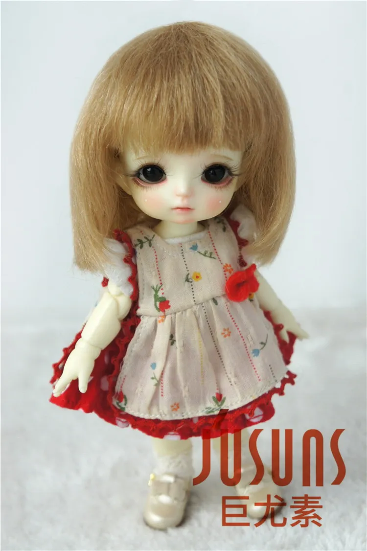Волосы для куклы JD042 1/12 1/8 1/6 короткие кукольные парики из мохера размер 4 5 дюймов 6