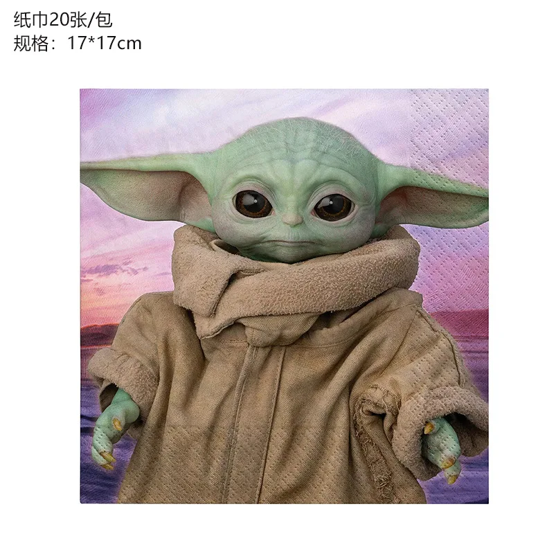 51шт/лот Картонная Йода Звездные Войны День Рождения Детский День Партии Бумажные Кружки Тарелки Салфетки Столовый Скатерть Строительная Труба Набор на 10 Человек Поставки.