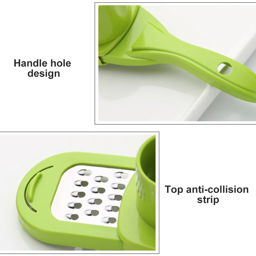 

1PC Garlic Press Slicer Home Kitchen Stainless Steel Garlic Slicer Grinder Non-slip Slicing Tool