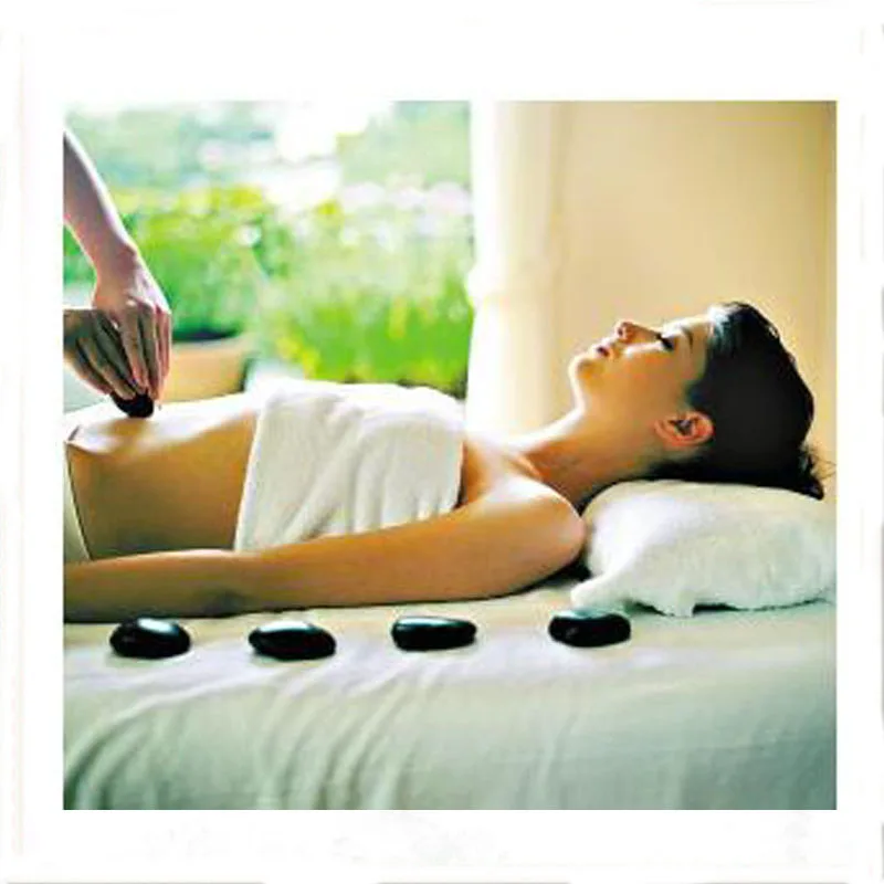 12 шт. черная лава массаж камнями спа Базальт горный хрусталь натуральный терапии