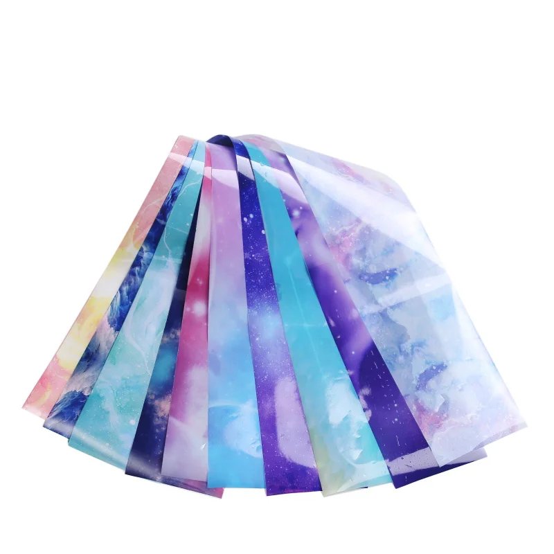 Голографические наклейки для ногтей Переводные переводные из фольги звездное