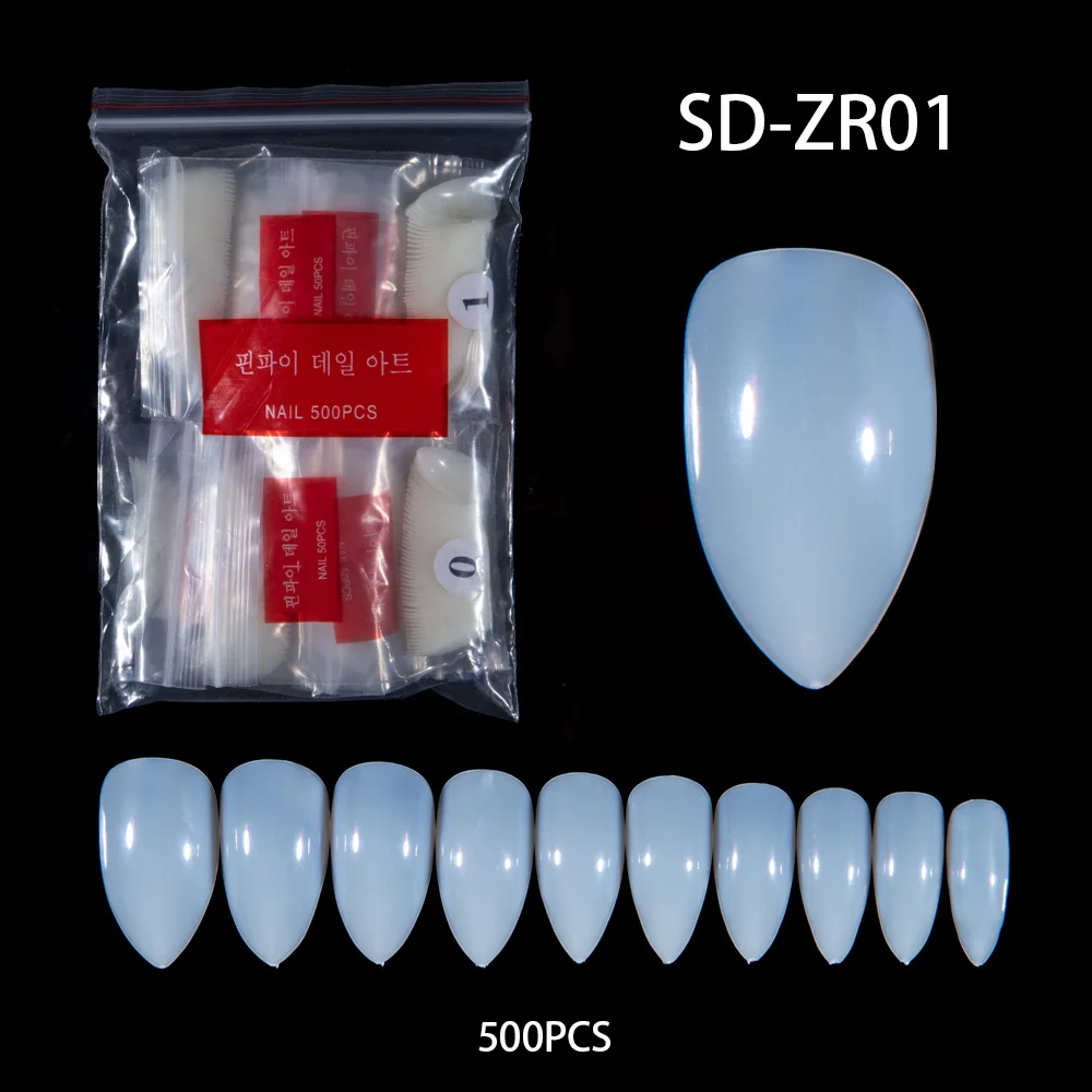 500 шт./пакет белый прозрачный французский Ложные акриловый Фрезер для ногтей cо