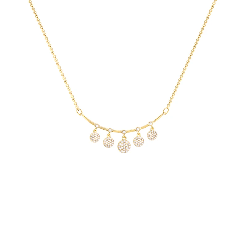 

Round piece Necklace personalized clavicle chain temperament net red neck chain indifference simple niche design women's Fashion