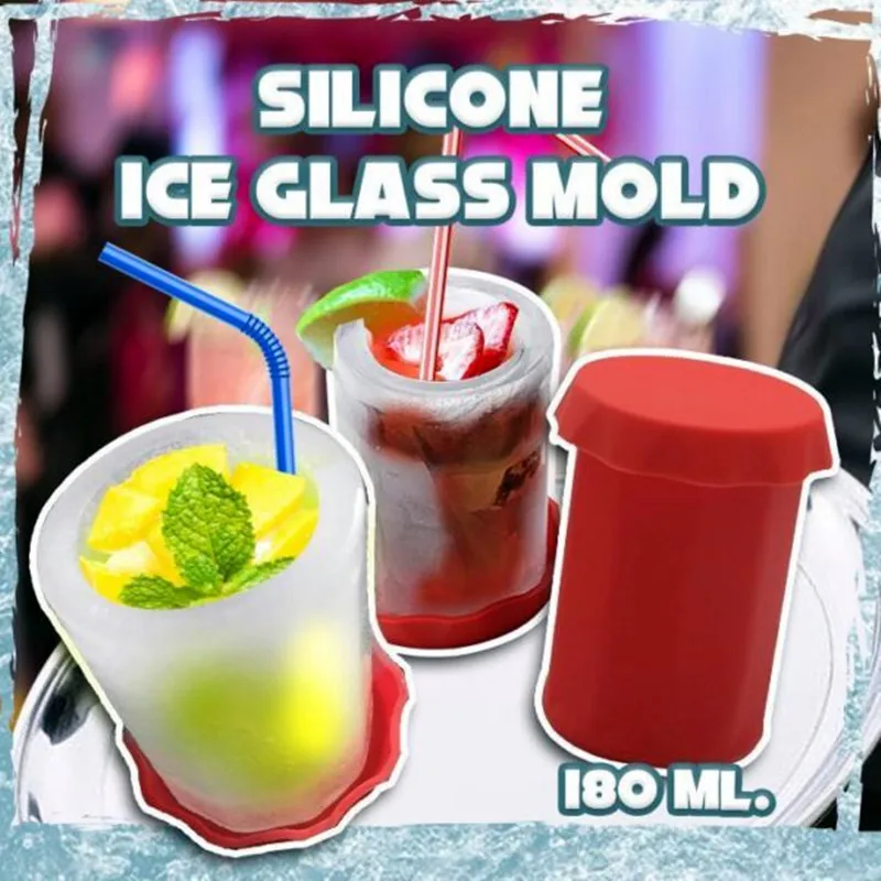 

DIY Silicone Ice Gass Molds Soda Drink Mold Easy Use Summer Cola Can Eat Cool Portable Safe Environmentally Friendly Cup