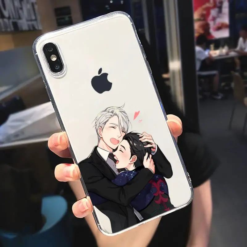 

Japan anime yuri on ice Phone Case Transparent soft For iphone 5 5s 5c se 6 6s 7 8 11 12 plus mini x xs xr pro max