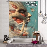 wall tapestry japanese anime attack on titan background decorative wall hanging for living room bedroom dorm room home decor
