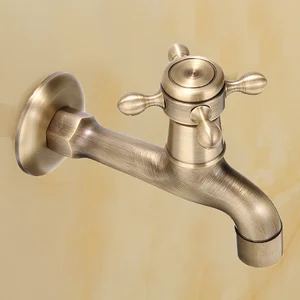 antique brass faucet tap mayitr wall mounted decorative kitchen bathroom single faucet free global shipping