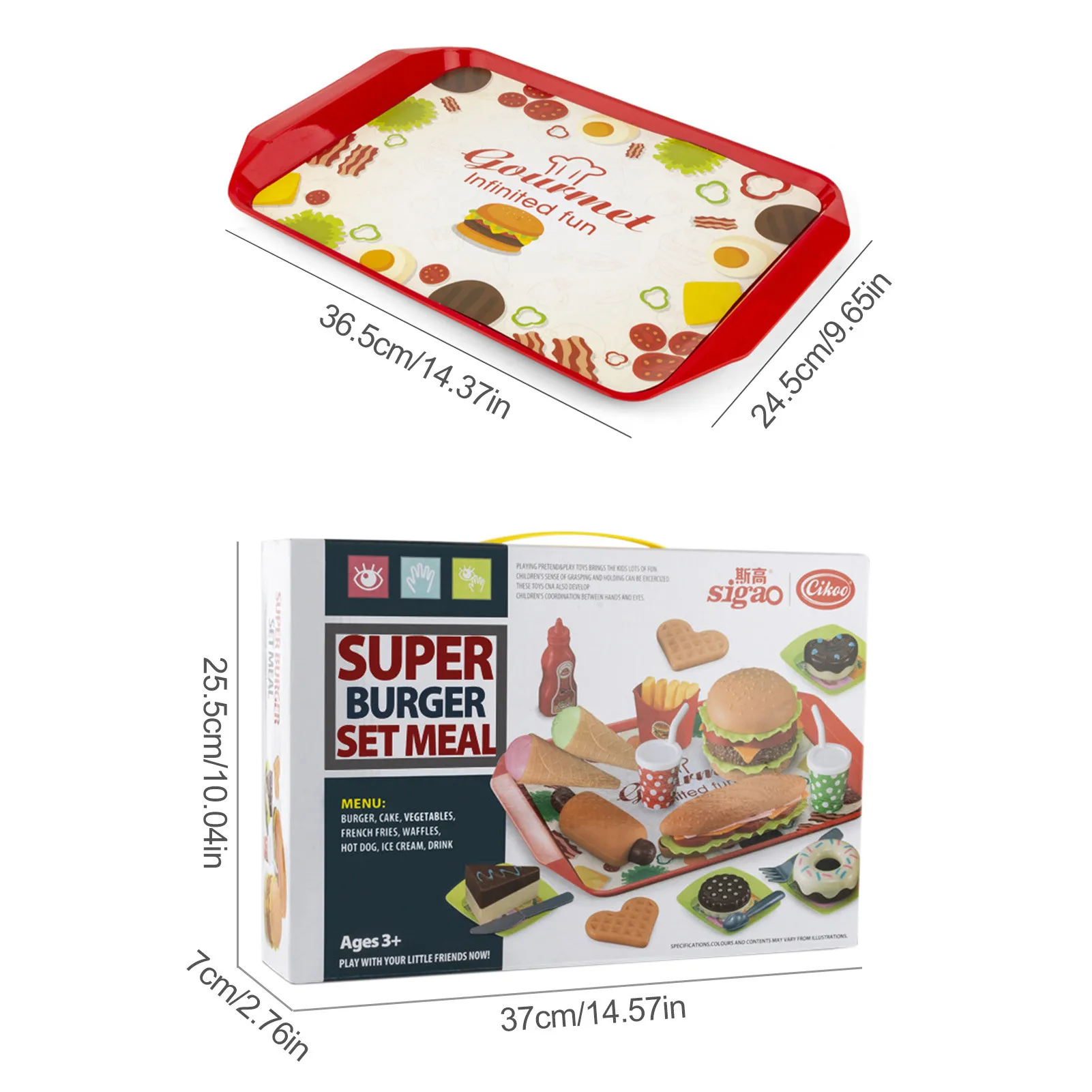 

Children Kitchen Food Toys Play House Simulation Play House Toys DIY Assembled French Burger Fries Set Educational Toys For Kids