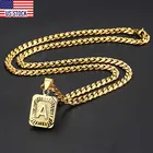 Цепочка Мужскаяженская из нержавеющей стали, с кулоном в виде буквы, 18 дюймов, DGP62, A-Z