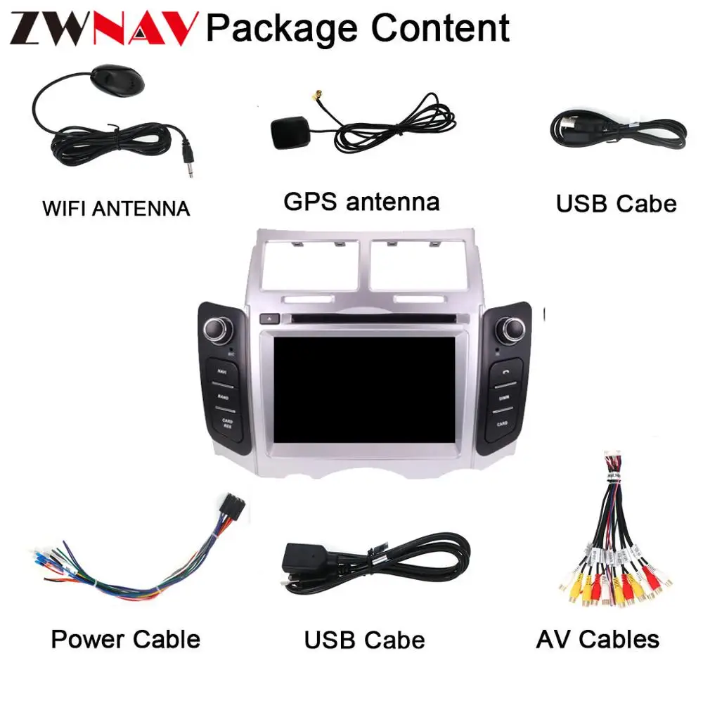 Android 9,1 Автомобильный DVD стерео мультимедийный плеер для TOYOTA YARIS 2005-2011 автомобильное стерео радио gps навигация видео головное устройство аудиосистемы