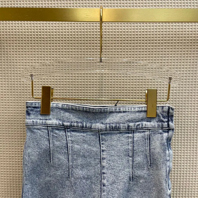 

Fashion Denim Foot Pants Women Top Quality 3D Cut Show Your Figure Slim Denim Pants High-end Brand High Waist Jeans Autumn 2021