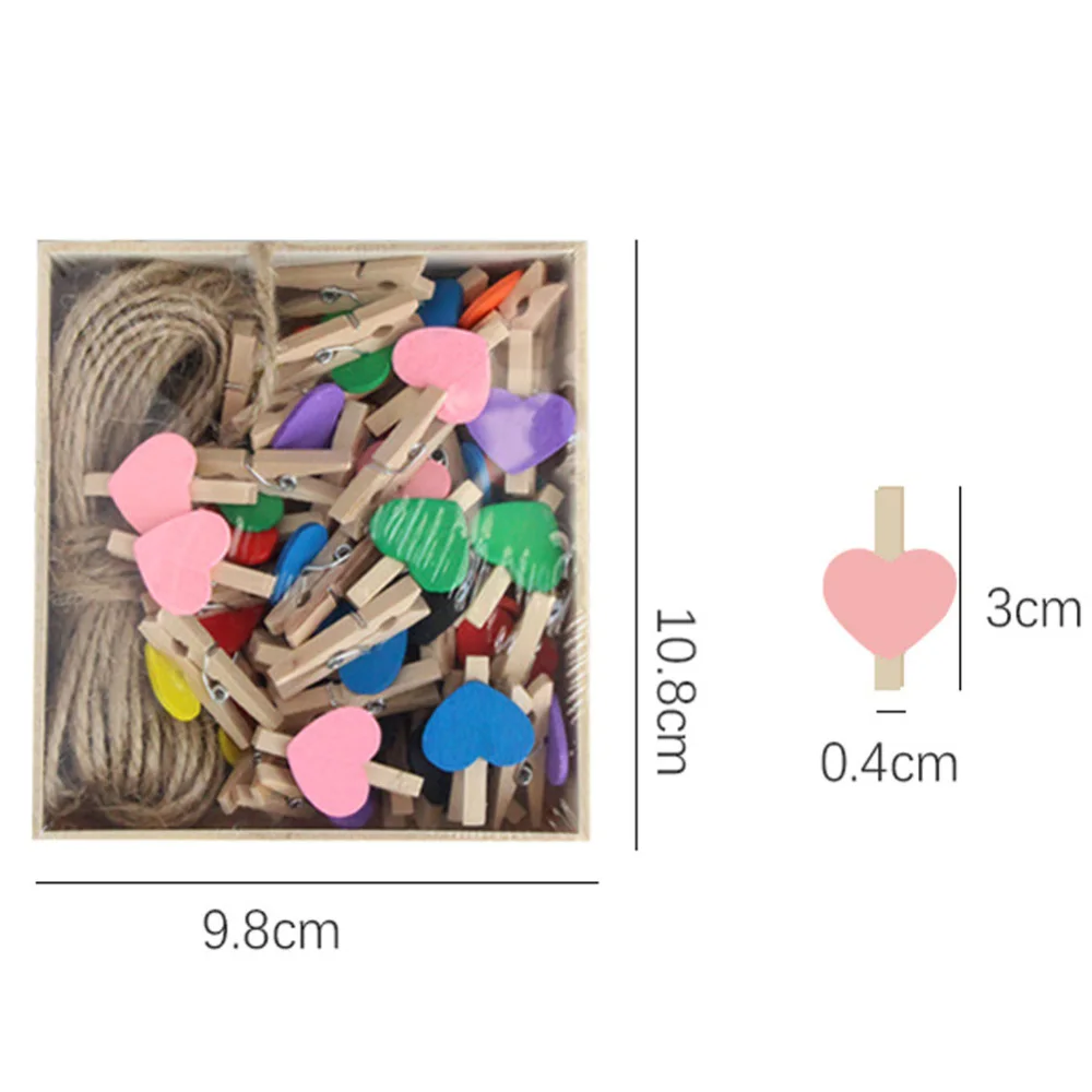 50 шт. деревянные зажимы для фотобумаги 10 м|Украшения своими руками вечеринки| |