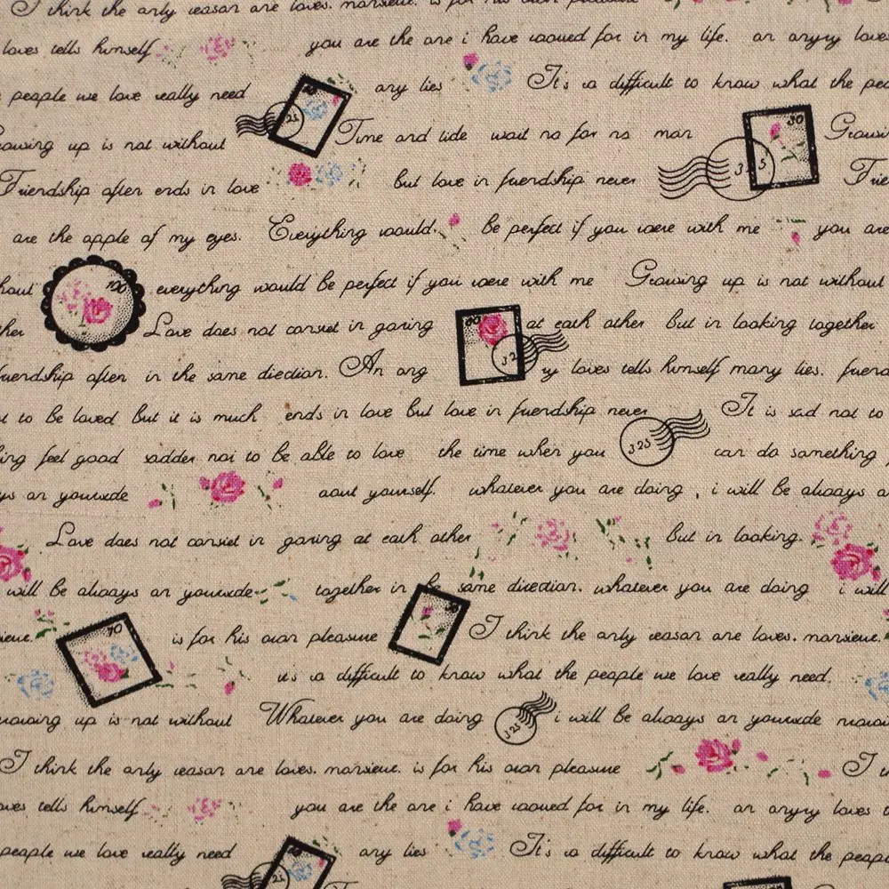 Хлопковая льняная ткань для рукоделия постельного белья сумки шитья занавесок с